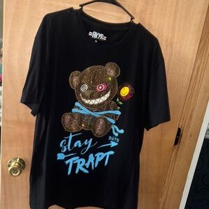 BKYS XL Black and Blue Short Sleeve Graphic Tee